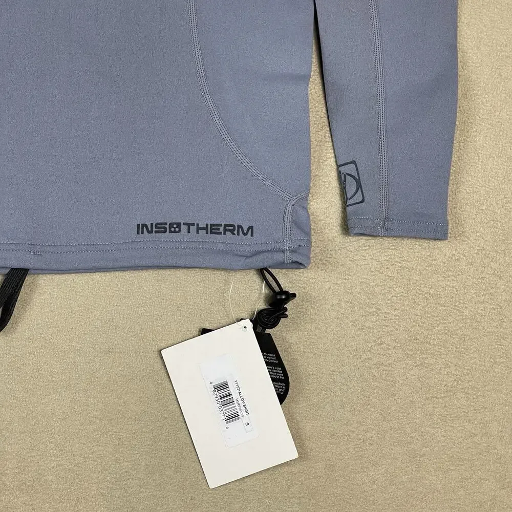Body Glowe Shirt Mens S Gray Surf 0.5 mm‎ Insotherm Long Sleeve Titanium Stretch